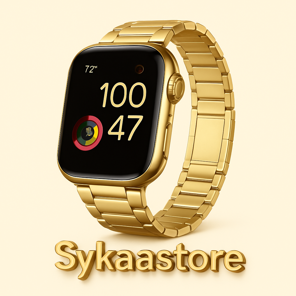 Golden smart watch